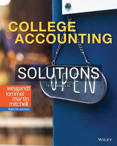 Solutions for College Accounting 1st Edition by Weygandt cover