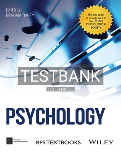 Test Bank for Psychology 1st Edition by Davey cover