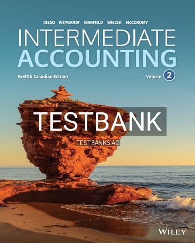 Test Bank for Intermediate Accounting Volume 2 12th Edition by Kieso cover