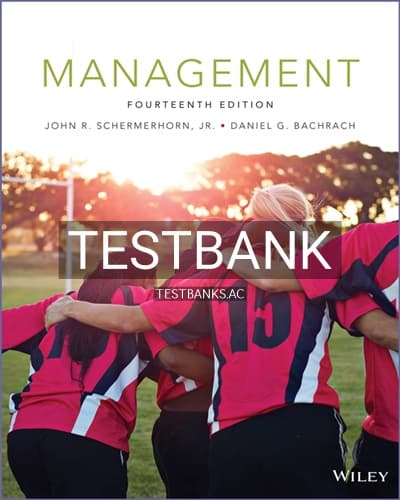Test Bank for Management 14th Edition by Schermerhorn cover