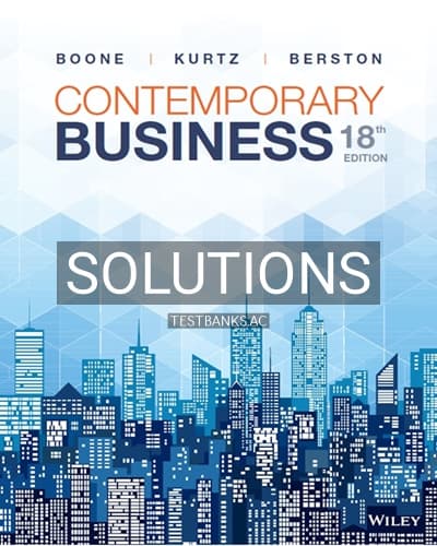 Solutions for Contemporary Business 18th Edition by Boone cover