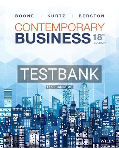Test Bank for Contemporary Business 18th Edition by Boone cover