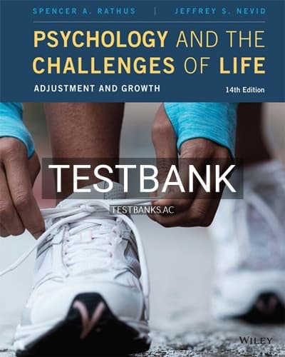 Test Bank for Psychology and the Challenges of Life Adjustment and Growth 14th Edition by Rathus cover
