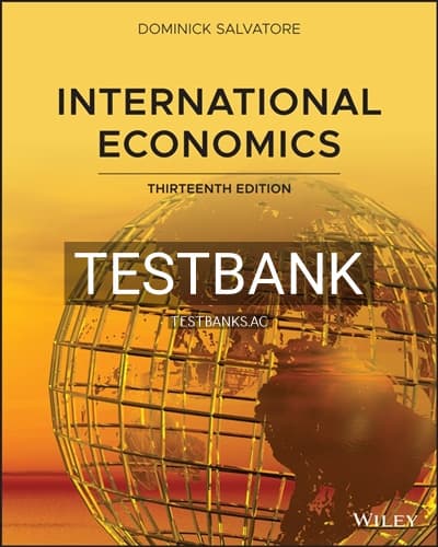 Test Bank for International Economics 13th Edition by Salvatore cover
