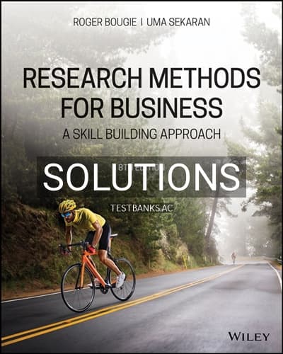 Solutions for Research Methods For Business A Skill Building Approach 8th Edition by Sekaran cover