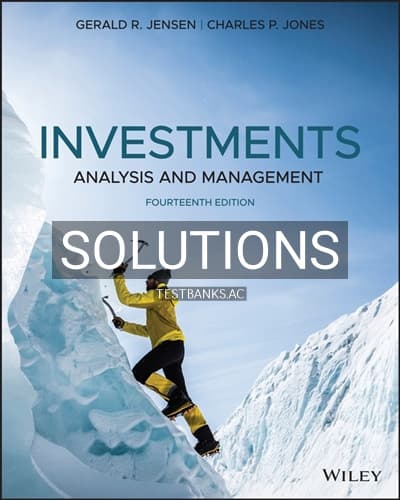 Solutions for Investments Analysis and Management 14th Edition by Jones cover