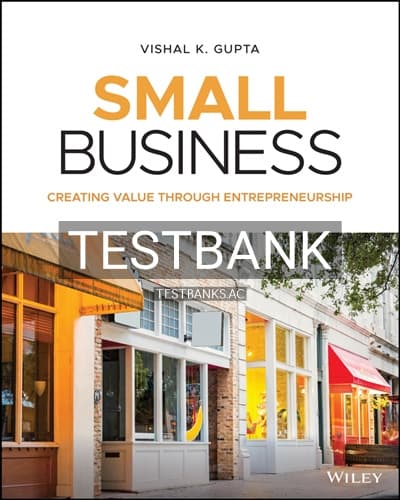 Test Bank for Small Business 1st Edition by Gupta cover