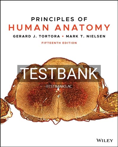 Test Bank for Principles of Human Anatomy 15th Edition by Tortora cover