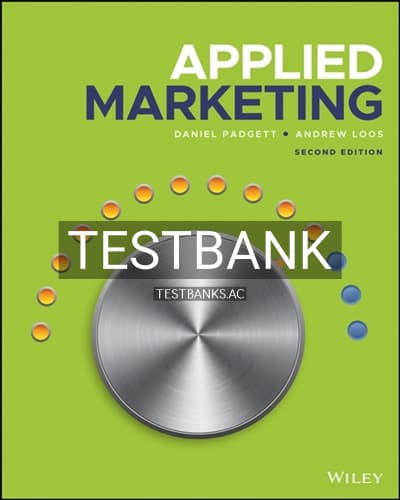 Test Bank for Applied Marketing 2nd Edition by Padgett cover