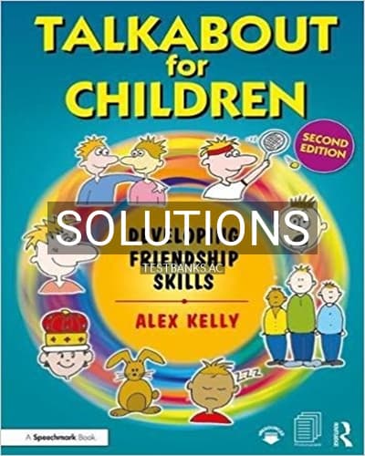 Solutions for Talkabout for Children 3 Developing Friendship Skills 2nd Edition by Kelly cover