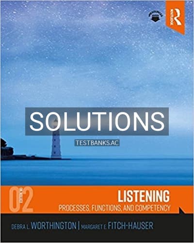 Solutions for Listening Processes Functions and Competency 2nd Edition by Worthington cover