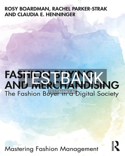 Test Bank for Fashion Buying and Merchandising 1st Edition by Boardman cover