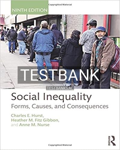 Test Bank for Social Inequality 9th Edition by Hurst cover
