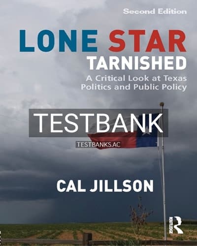 Test Bank for Lone Star Tarnished 2nd Edition by Jillson cover