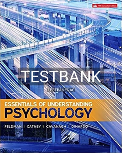 Test Bank for Essentials of Understanding Psychology 5th Edition by Feldman cover