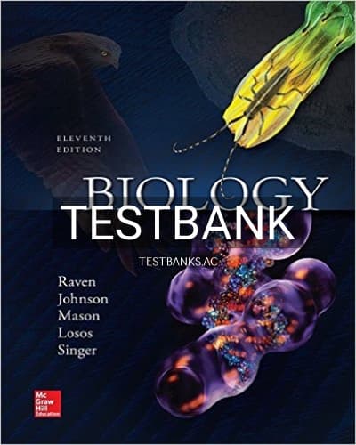 Test Bank for Biology 11th Edition by Raven cover