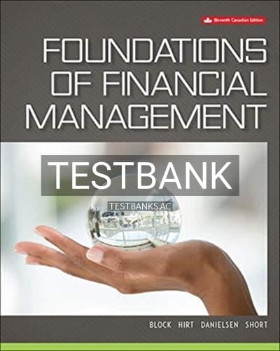 Test Bank for Foundations of Financial Management 11th Edition by Block cover