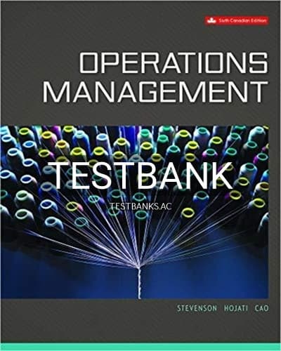 Test Bank for Operations Management 6th Edition by Stevenson cover