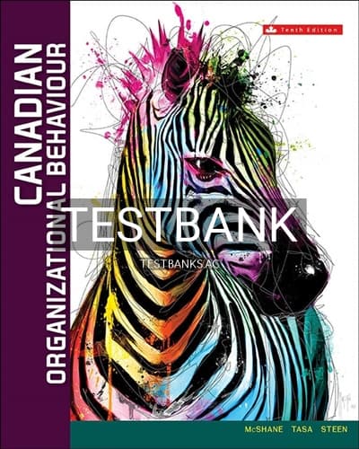 Test Bank for Canadian Organizational Behaviour 10th Edition by McShane cover
