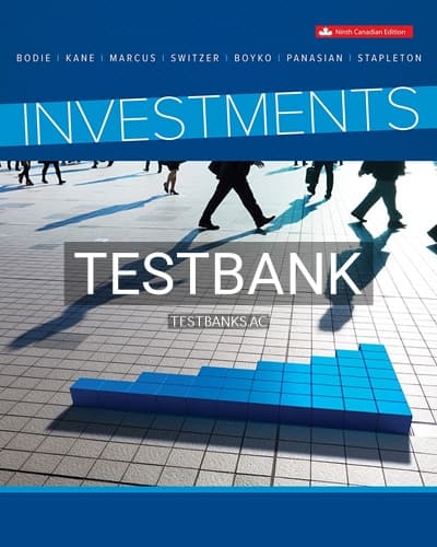 Test Bank for Investments 9th Edition by Bodie cover