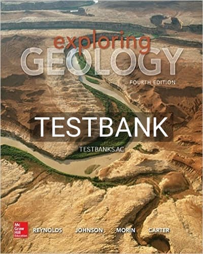 Test Bank for Exploring Geology 4th Edition by Reynolds cover