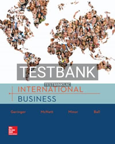 Test Bank for International Business Competing and Cooperating in a Global World 1st Edition by Geringer cover
