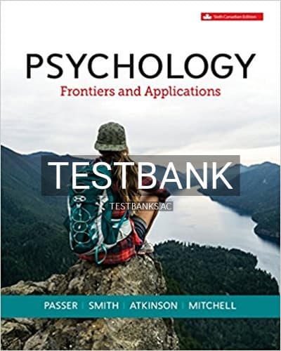 Test Bank for Psychology Frontiers and Applications 6th Edition by Passer cover
