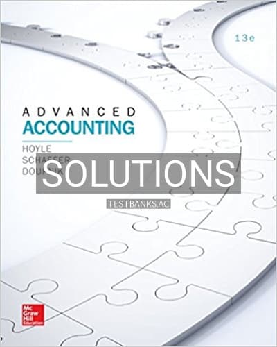 Solutions for Advanced Accounting 13th Edition by Hoyle cover