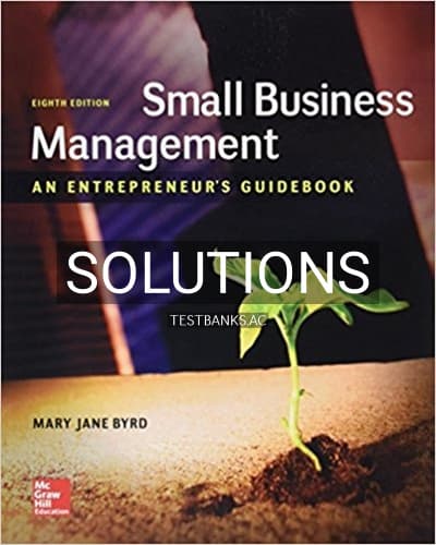 Solutions for Small Business Management An Entrepreneurs Guidebook 8th Edition by Byrd cover