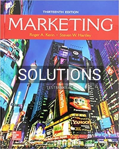 Solutions for Marketing 13th Edition by Kerin cover