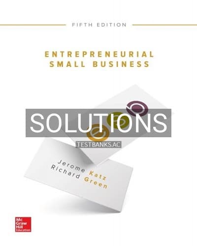 Solutions for Entrepreneurial Small Business 5th Edition by Katz cover