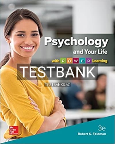 Test Bank for Psychology and Your Life with POWER Learning 3rd Edition by Feldman cover