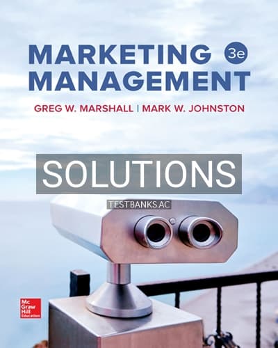 Solutions for Marketing Management 3rd Edition by Marshall cover
