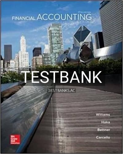 Test Bank for Financial Accounting 17th Edition by Williams cover