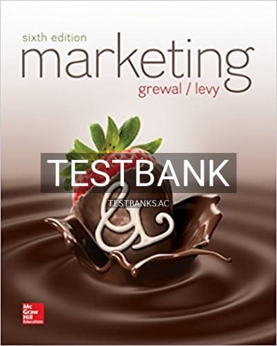 Test Bank for Marketing 6th Edition by Grewal cover