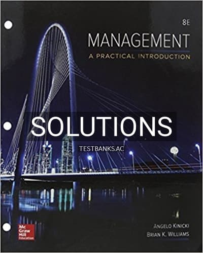 Solutions for Management 8th Edition by Kinicki cover