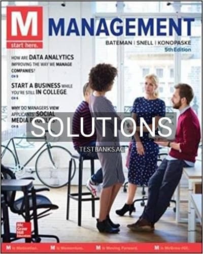 Solutions for M Management 5th Edition by Bateman cover