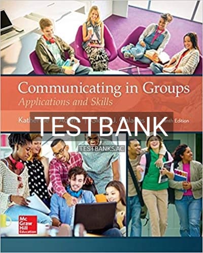 Test Bank for Communicating in Groups 10th Edition by Adams cover