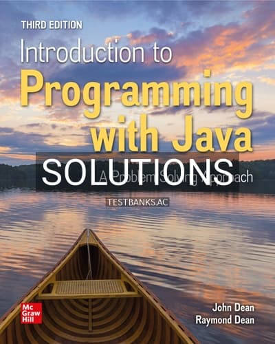 Solutions for Introduction to Programming with Java 3rd Edition by Dean cover