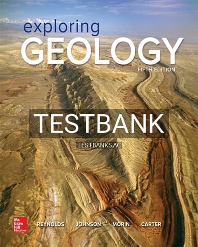 Test Bank for Exploring Geology 5th Edition by Reynolds cover