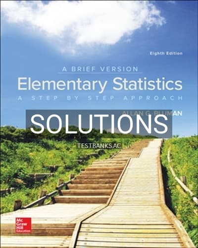 Solutions for Elementary Statistics 8th Edition by Bluman cover