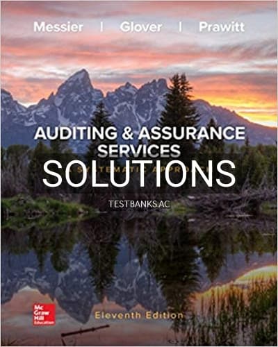 Solutions for Auditing and Assurance Services 11th Edition by Messier cover