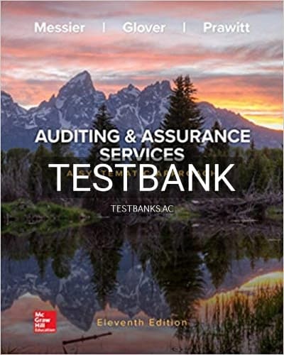 Test Bank for Auditing and Assurance Services 11th Edition by Messier cover