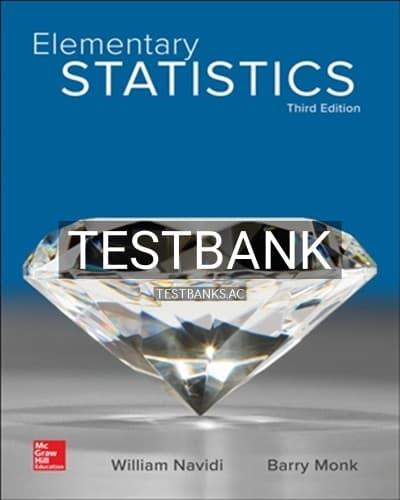 Test Bank for Elementary Statistics 3rd Edition by Navidi cover