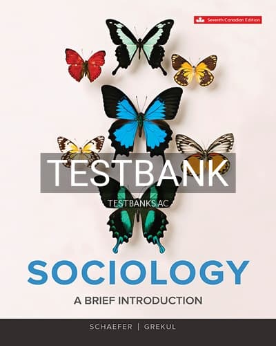 Test Bank for Sociology Brief Introduction 7th Edition by Schaefer cover