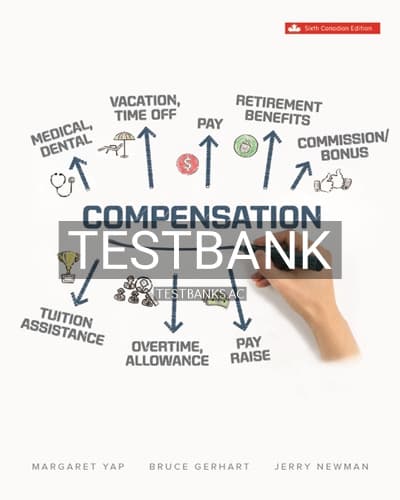 Test Bank for Compensation 6th Edition by Yap cover