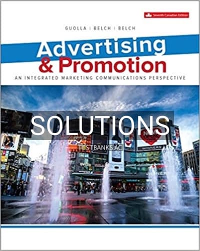 Solutions for Advertising and Promotion 7th Edition by Guolla cover