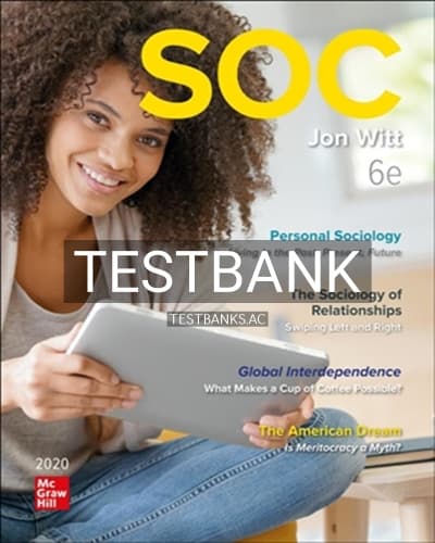 Test Bank for SOC 2020 6th Edition by Witt cover