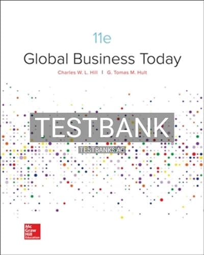Test Bank for Global Business Today 11th Edition by Hill cover