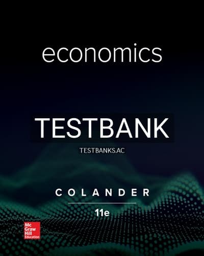 Test Bank for Economics 11th Edition by Colander cover